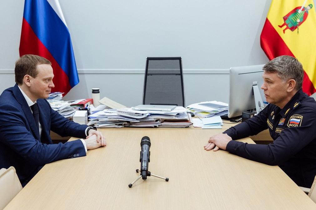 Жильё для 1800 сирот и льготные лекарства: что обсуждали губернатор Малков и глава ФССП в Рязани