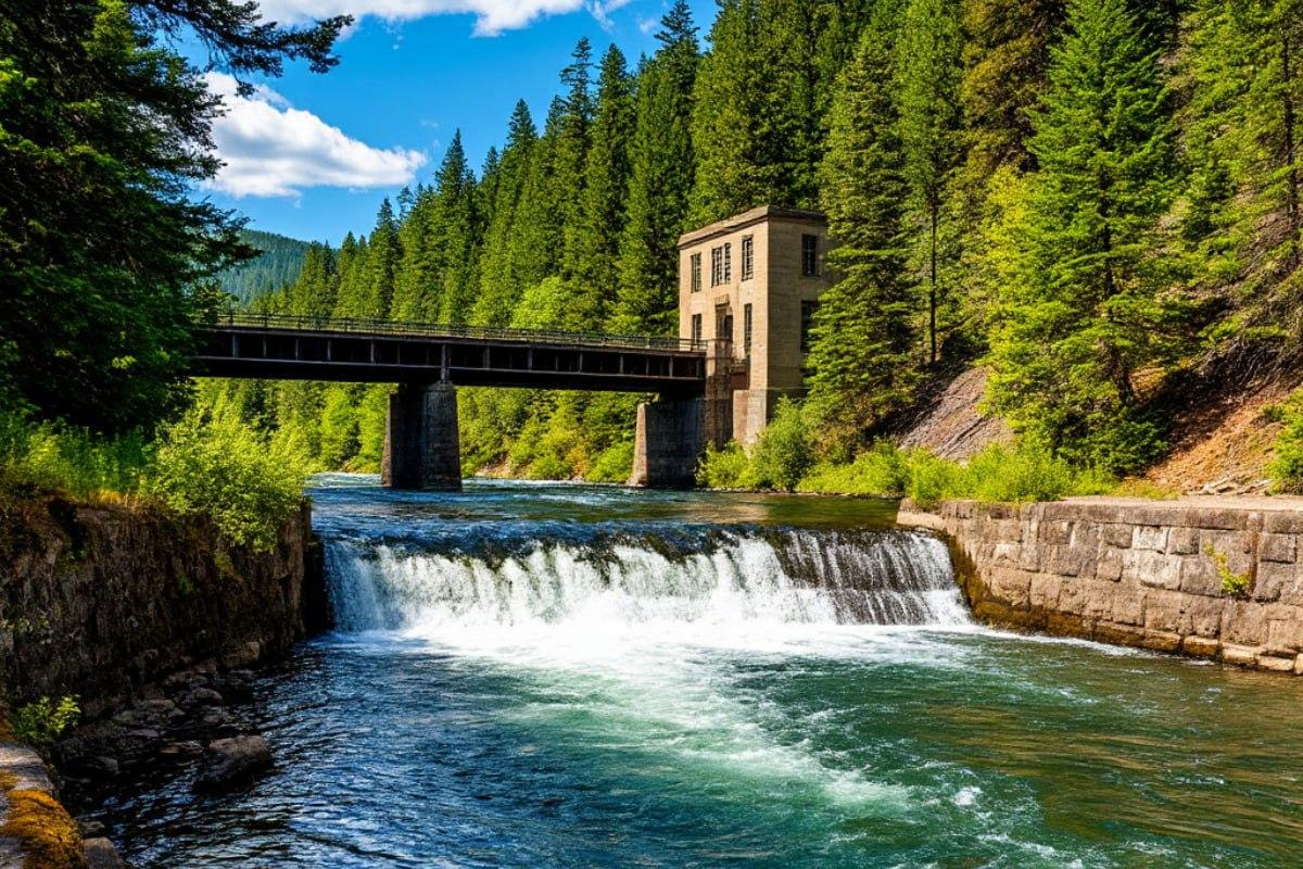 В поселке Красный Смоленской области ведутся работы по восстановлению поврежденной дамбы