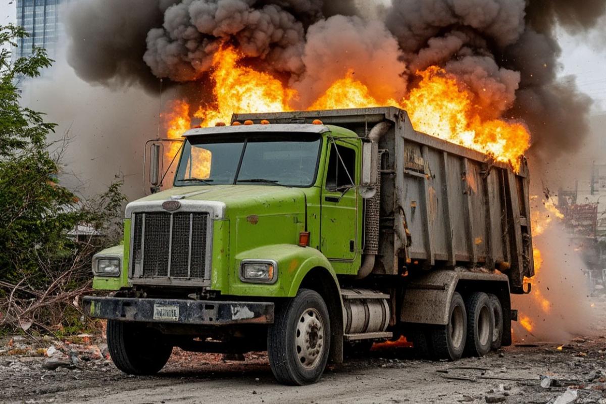 Коробка из-под пиротехники убила дворника: во Владикавказе взорвался мусоровоз из-за нелегального склада