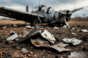 Фрагменты аварийно севшего в поле пассажирского самолета выставили на продажу