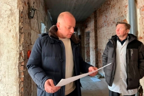 В Красноармейске Городского округа Пушкинский продолжается капремонт здания под новую детскую поликлинику в микрорайоне Северный