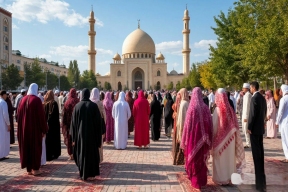 В мечети «Ляля-Тюльпан» в Уфе прошли праздничные молитвы в честь Курбан-байрама