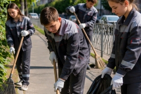 Северокурильские школьники начали благоустраивать город